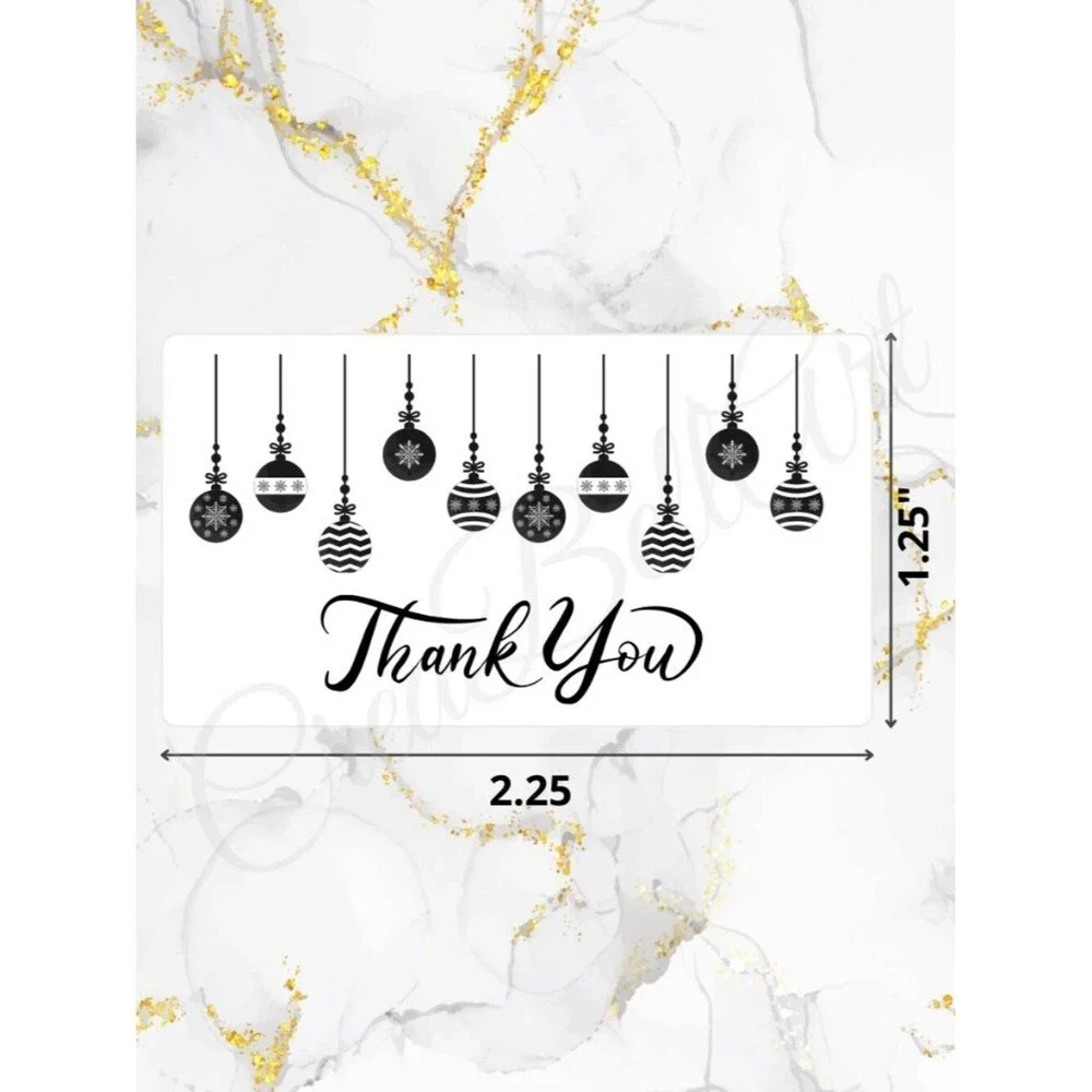 Christmas Thank You Stickers | Holiday Design | Small Business Packaging